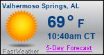 Weather Forecast for Valhermoso Springs, AL