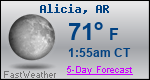 Weather Forecast for Alicia, AR