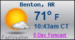 Weather Forecast for Benton, AR