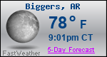 Weather Forecast for Biggers, AR