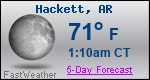 Weather Forecast for Hackett, AR