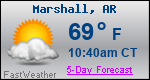 Weather Forecast for Marshall, AR