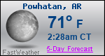 Weather Forecast for Powhatan, AR