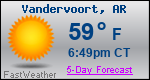 Weather Forecast for Vandervoort, AR