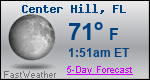 Weather Forecast for Center Hill, FL