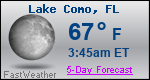Weather Forecast for Lake Como, FL