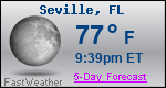 Weather Forecast for Seville, FL
