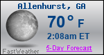 Weather Forecast for Allenhurst, GA