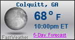 Weather Forecast for Colquitt, GA