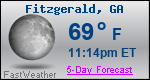 Weather Forecast for Fitzgerald, GA