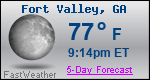 Weather Forecast for Fort Valley, GA