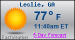 Weather Forecast for Leslie, GA