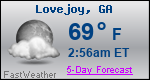 Weather Forecast for Lovejoy, GA