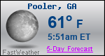 Weather Forecast for Pooler, GA