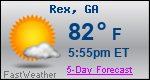 Weather Forecast for Rex, GA