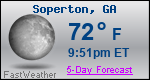 Weather Forecast for Soperton, GA
