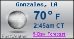 Weather Forecast for Gonzales, LA