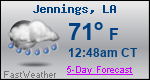 Weather Forecast for Jennings, LA