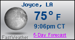 Weather Forecast for Joyce, LA