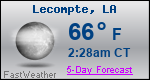 Weather Forecast for Lecompte, LA
