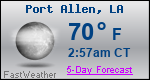 Weather Forecast for Port Allen, LA