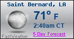 Weather Forecast for Saint Bernard, LA