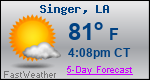 Weather Forecast for Singer, LA