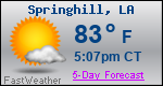 Weather Forecast for Springhill, LA