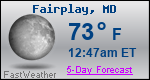 Weather Forecast for Fairplay, MD