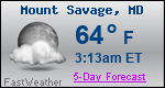 Weather Forecast for Mount Savage, MD