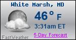 Weather Forecast for White Marsh, MD