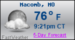 Weather Forecast for Macomb, MO