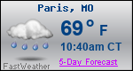 Weather Forecast for Paris, MO