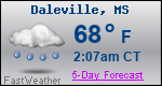 Weather Forecast for Daleville, MS