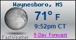 Weather Forecast for Waynesboro, MS