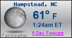 Weather Forecast for Hampstead, NC
