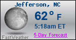 Weather Forecast for Jefferson, NC