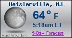 Weather Forecast for Heislerville, NJ