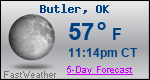 Weather Forecast for Butler, OK
