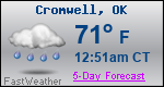 Weather Forecast for Cromwell, OK