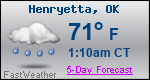 Weather Forecast for Henryetta, OK