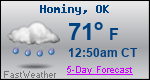 Weather Forecast for Hominy, OK