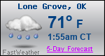 Weather Forecast for Lone Grove, OK