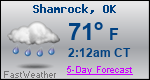 Weather Forecast for Shamrock, OK