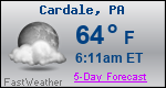Weather Forecast for Cardale, PA
