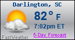 Weather Forecast for Darlington, SC