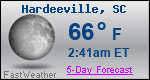 Weather Forecast for Hardeeville, SC