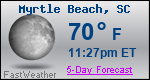 Weather Forecast for Myrtle Beach, SC