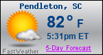 Weather Forecast for Pendleton, SC