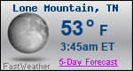 Weather Forecast for Lone Mountain, TN